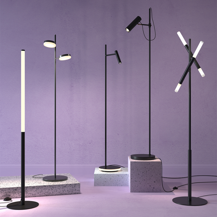 Lampadar LED Estudo Z010FL-L8B3K, cu intrerupator, 8W, 700lm, lumina calda, IP20, negru, Maytoni [2]