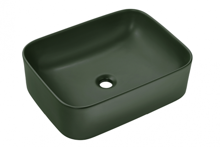 Lavoar baie ceramic aplicat 50/60 cm verde/albastru mat KAMA COMAD [2]