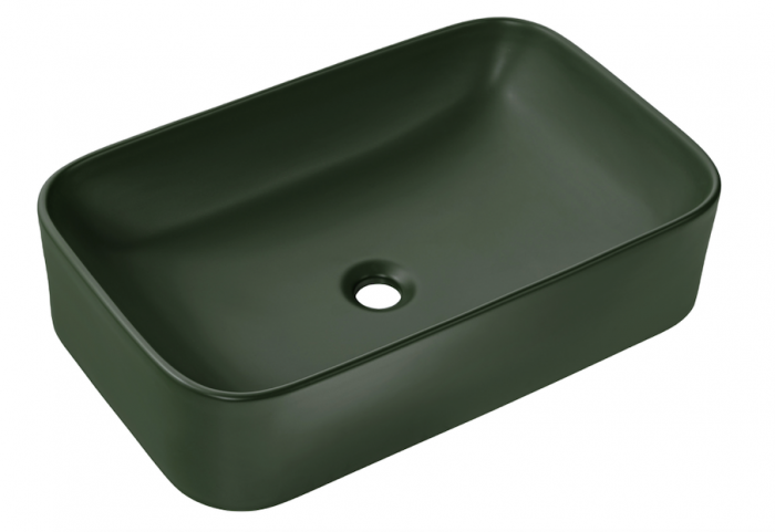 Lavoar baie ceramic aplicat 50/60 cm verde/albastru mat Kama COMAD [2]