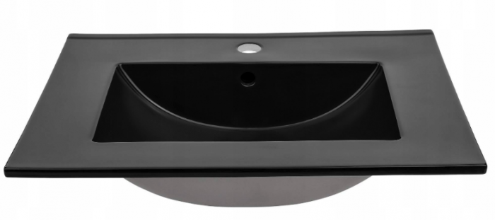Lavoar baie 60/80 cm negru ceramic incastrat LAVA - COMAD [2]