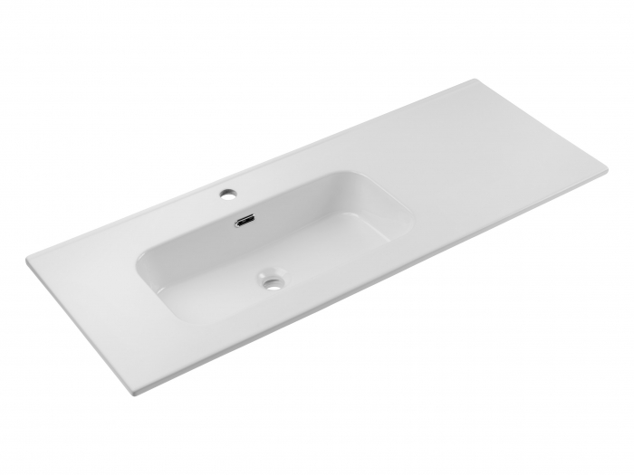 Lavoar mobilier baie, 120 cm, GO Alb lucios, cu blat ceramic COMAD [1]