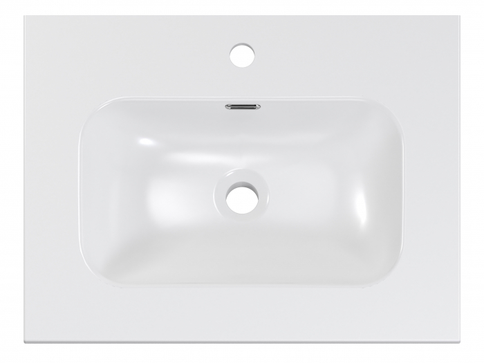 Lavoar mobilier baie, 60 cm, Alb lucios, FLY cu o cuva, lavoar incastrat [3]