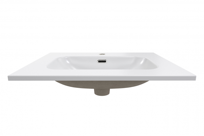Lavoar mobilier baie, 60 cm, Alb lucios, FLY cu o cuva, lavoar incastrat [2]