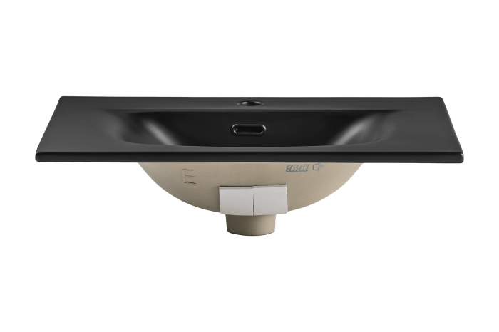 Lavoar baie incastrat pe mobilier, 60 cm, SKY negru mat, cu o cuva, COMAD [2]