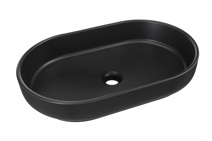 Lavoar pe blat baie , RIVER2, negru mat COMAD [1]