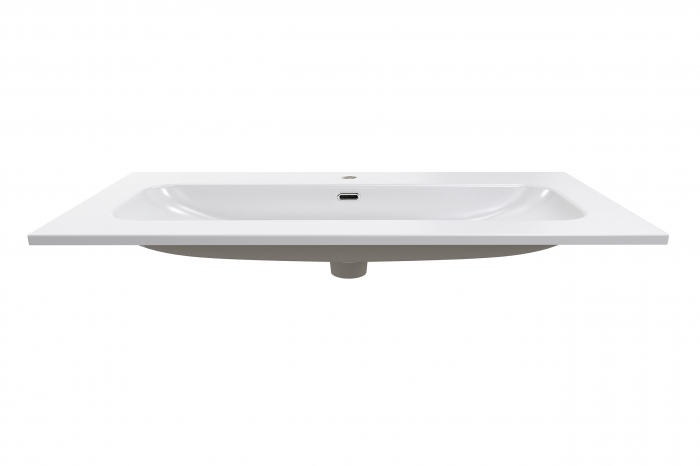 Lavoar baie 100 cm Alb lucios, FLY, pentru mobilier, incastrat, cu o cuva COMAD [2]