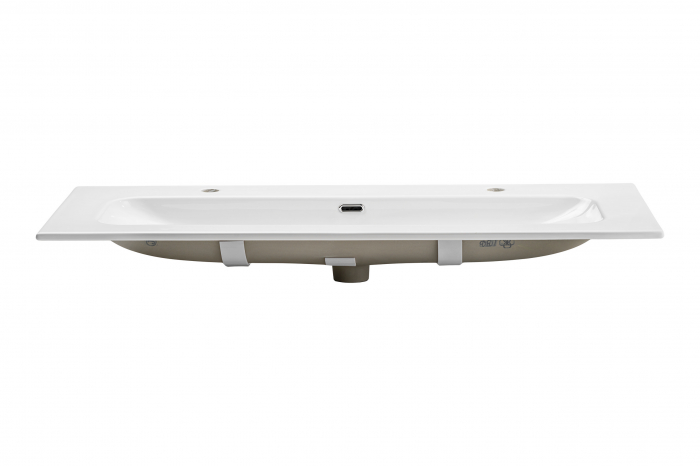 Lavoar baie pentru mobilier, 120 cm, FLY, alb lucios, cu o cuva, incastrat COMAD [2]