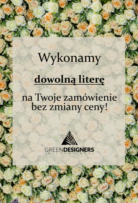 Litera realizata la comanda din flori Gentle Morning inaltime 60 cm [5]