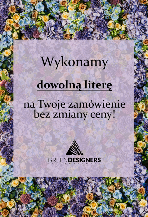 Litera realizata la comanda prin Fuziune de flori cu verdeata inaltime 60 cm [3]