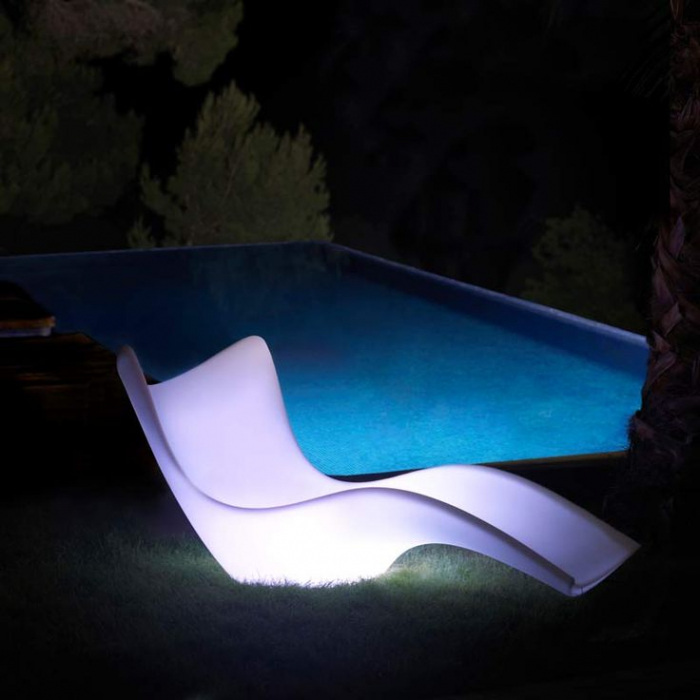 Lounger piscina premium Surf 188 cm, forma ergonomica moderna, iluminare LED, 51011Y - Vondom [6]