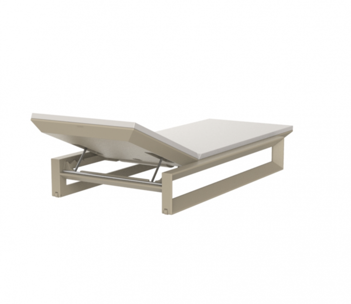 Lounger premium pentru gradina/piscina Frame 200 cm cu perna tapitata, desin modern, 54097 - Vondom [6]