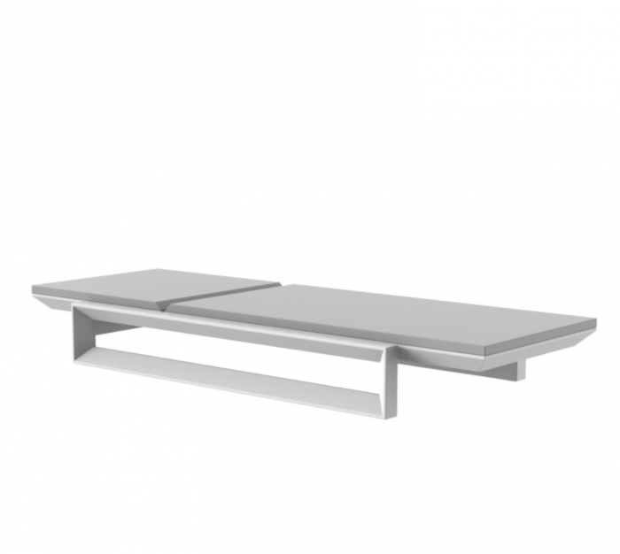 Lounger premium pentru gradina/piscina Frame 200 cm cu perna tapitata, desin modern, 54097 - Vondom [4]