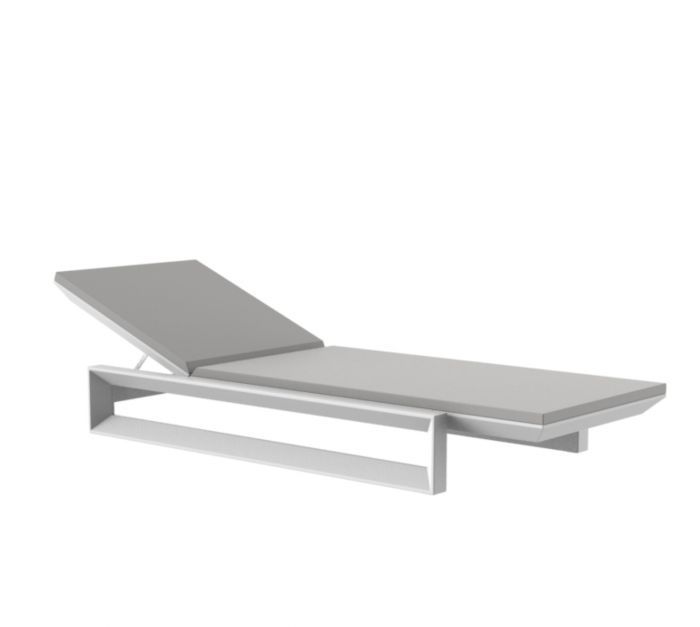 Lounger premium pentru gradina/piscina Frame 200 cm cu perna tapitata, desin modern, 54097 - Vondom [3]