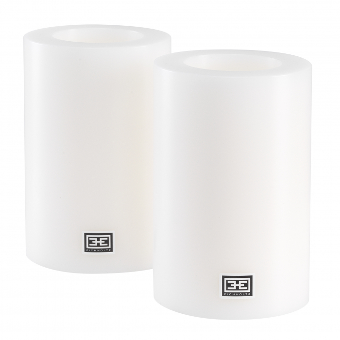   Lumânare artificială ø 10 x H. 15 cm albă set de 2 106946 EICHHOLTZ [2]