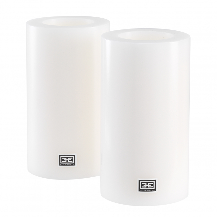   Lumânare artificială ø 10 x H. 18 cm alb set de 2 106947 EICHHOLTZ [2]