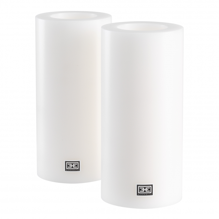   Lumânare artificială ø 10 x H. 21 cm alb set de 2 106948 EICHHOLTZ [2]