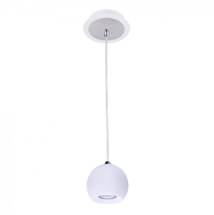Lustra moderna tip glob crom/alb/negru Branis Ø12 cm metal/sticla balistica, AZ 0641 - Azzardo [7]