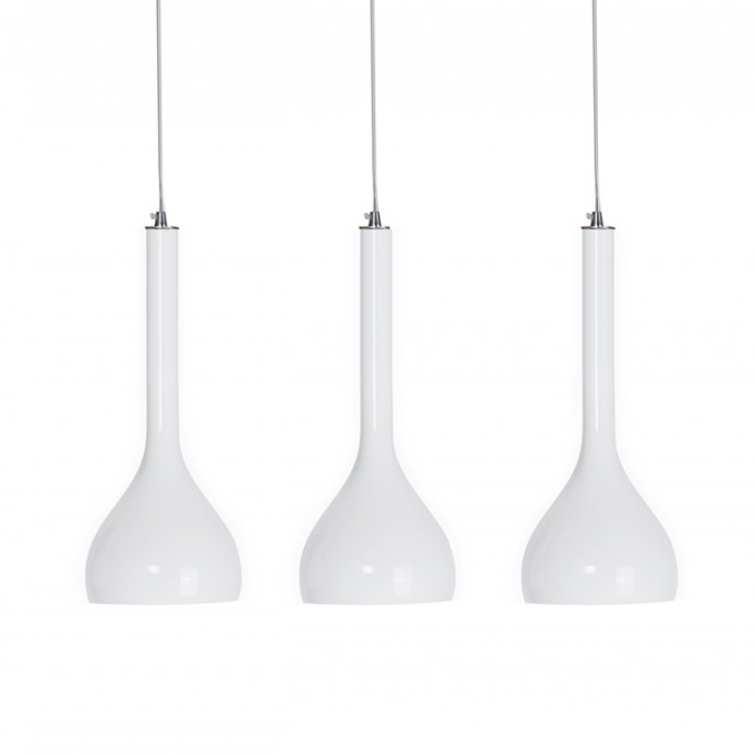 Lusta liniara cu 3 pendule suspendate Ambros 70 cm alba/neagra/crom finisaj lucios, design modern, AZ 0276 - Azzardo [5]