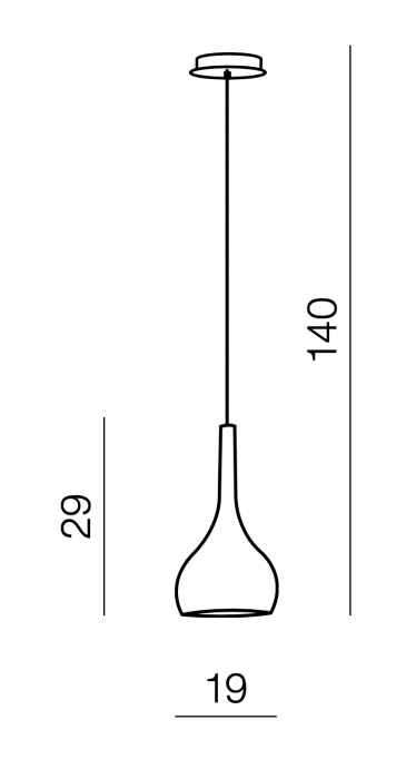 Lusta pe cablu tip pendul Ambros alba/neagra/crom finisaj lucios, design modern, AZ 0273 - Azzardo [8]