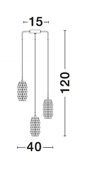 Lustra 3 pendule sticla transparenta Petar forme geometrice elegante, design modern, 838191 - Novaluce [3]