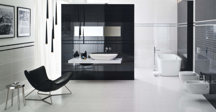Lustra 5 pendule LED inaltime asimetrica forma con negru/alb/crom Culh 18x257 cm, design modern, metal, AZ 0134 - Azzardo [9]