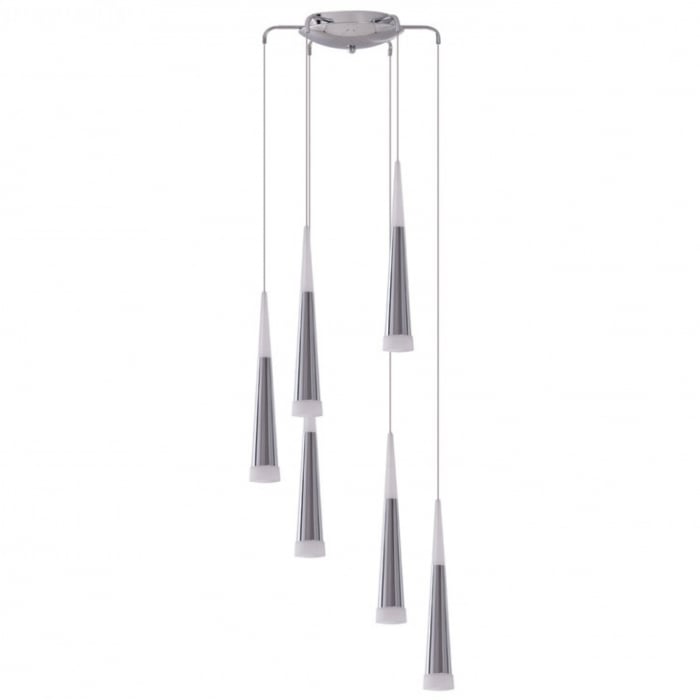 Lustra 6 pendule LED neagra/crom Hermina 35x190 cm, design modern, luminare la ambele capete, AZ 0956 - Azzardo [3]