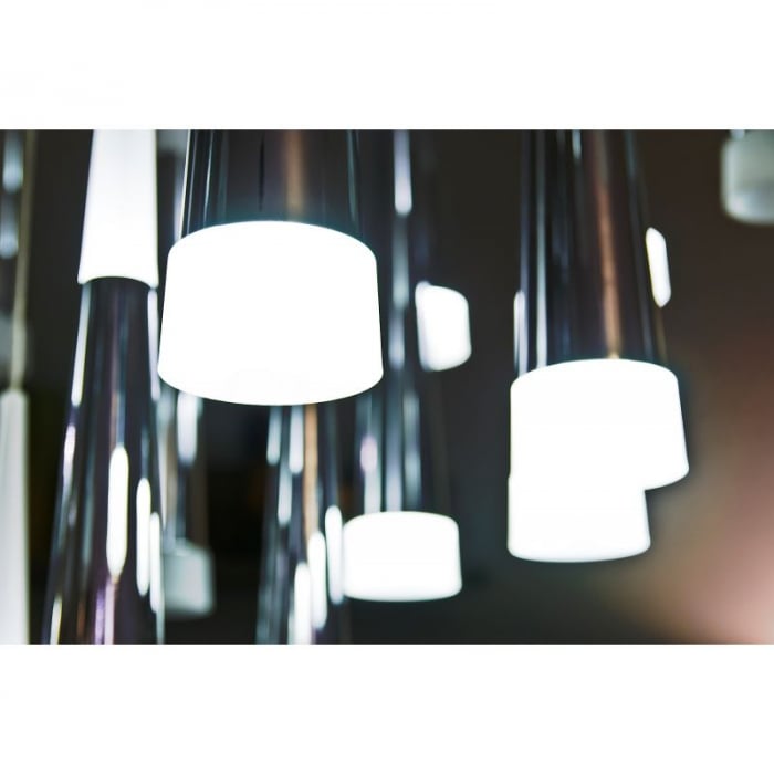 Lustra 6 pendule LED neagra/crom Hermina 35x190 cm, design modern, luminare la ambele capete, AZ 0956 - Azzardo [6]