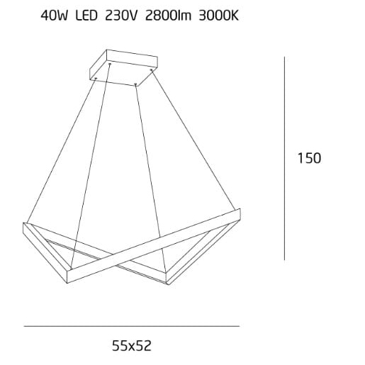 Lustra alba iluminare LED Aleksi 55x52 cm metal/acril, inaltime reglabila, P0363 - Maxlight [3]