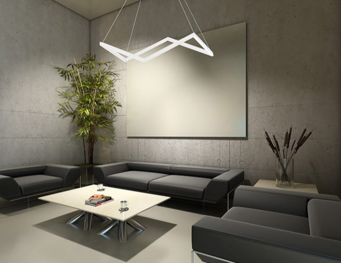 Lustra alba iluminare LED Aleksi 85x50 cm metal/acril, inaltime reglabila, P0364 - Maxlight [2]