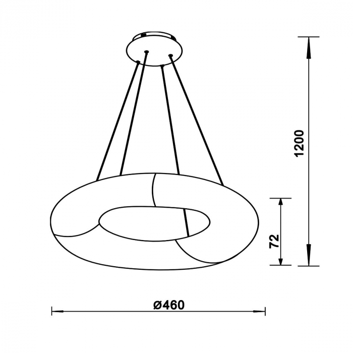 Lustra alba iluminare LED LIMA Ø 46 cm, inaltime reglabila, 003064-009106 - Zumaline [2]