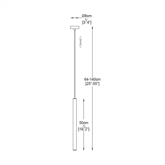 Lustra alba LOYA pendul cilindric cu iluminare LED, inaltime reglabila, 003064-003492 - Zumaline [3]