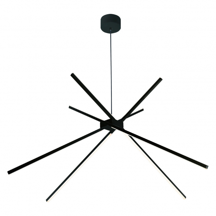Lustra alba/neagra iluminare LED Risela Ø 114 cm metal/acril, inaltime reglabila, P0412 - Maxlight [1]