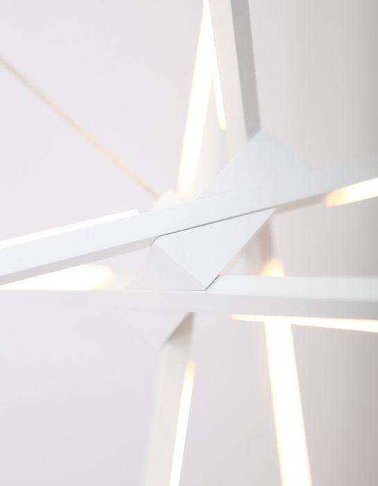 Lustra alba/neagra iluminare LED Risela Ø 114 cm metal/acril, inaltime reglabila, P0412 - Maxlight [5]