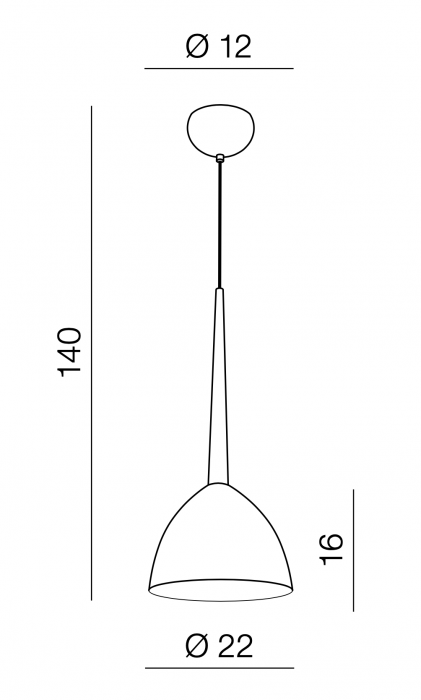 Lustra alba suspendata tip pendul Kees, sticla/metal, design modern, AZ 3334 - Azzardo [3]