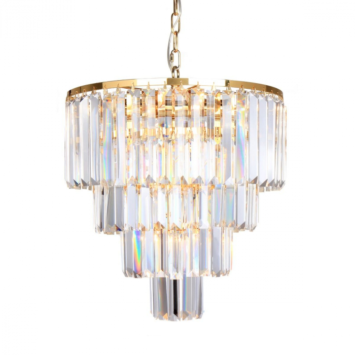 Lustra/candelabru rotund AMEDEO din cristal cu baza aurie Ø39 cm, design modern, 003064-009236 - Zumaline [2]
