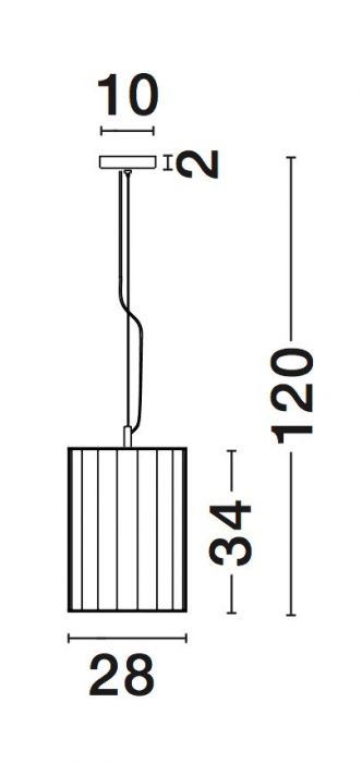 Lustra aurie cilindrica Ivar 1xE27 cu pereti sticla transparenti, finisaj antichizat, 7252601 - Novaluce [3]