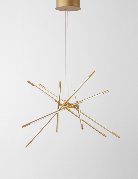 Lustra aurie/neagra dimabila Rocco LED 85 cm cu abajur ajustabil tip bete, design modern, 9180783 - Novaluce [11]