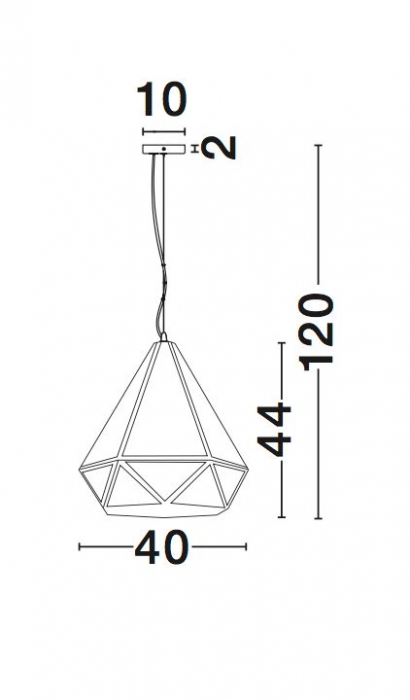 Lustra aurie Ivar Diamond 40x44 cm, 1xE27 cu pereti sticla transparenti, finisaj antichizat, 7142801 - Novaluce [3]
