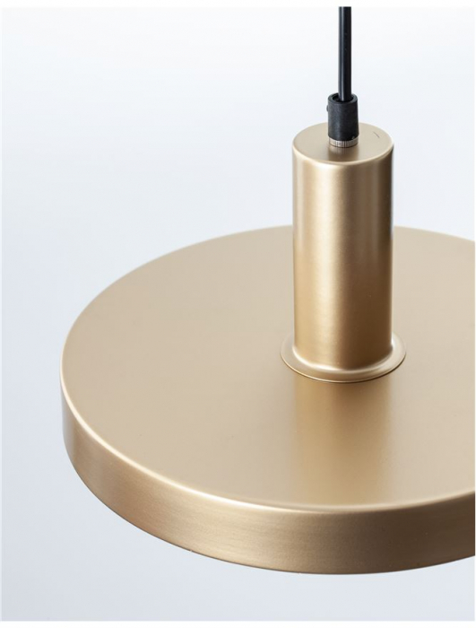 Lustra aurie/neagra moderna Hindia, pendul metal Ø 25 cm, inaltime reglabila, 9417053 - Novaluce [13]
