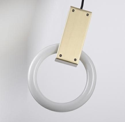 Lustra aurie pendul Hopper 30/40 cm Ø, iluminare LED, design minimalist, XCP9149-1-40 - King [5]