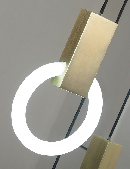 Lustra aurie pendul Hopper 30/40 cm Ø, iluminare LED, design minimalist, XCP9149-1-40 - King [7]