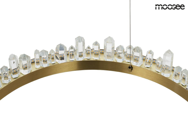 Lustra aurie rotunda design lux Anubis cu cristale sticla, 60x60 cm, MSE010100125 - King [4]