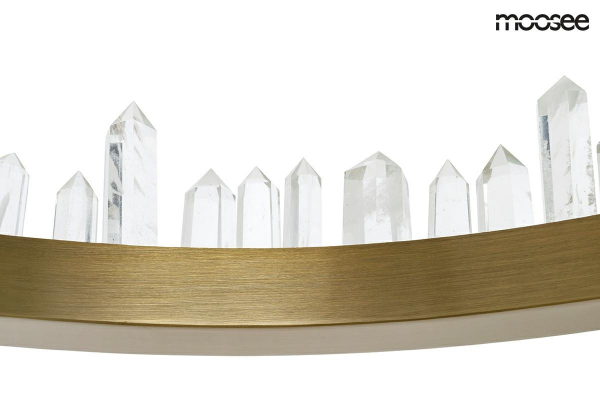 Lustra aurie rotunda design lux Anubis cu cristale sticla, 60x60 cm, MSE010100125 - King [3]