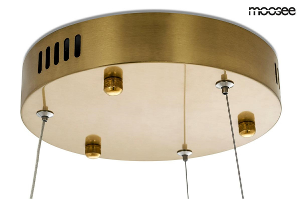 Lustra aurie rotunda design lux Anubis cu cristale sticla, 60x60 cm, MSE010100125 - King [5]