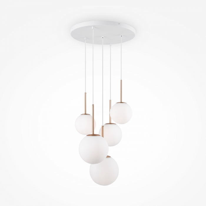 Lustra Basic Form MOD321PL-05G, 5xE14, alba+aurie, IP20, Maytoni [1]