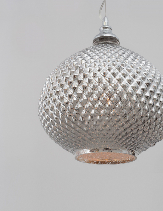 Lustra Boho Round forma rotunda Ø28 cm sticla auriu rose/crom forme geometrice, 8040202 - Novaluce [6]