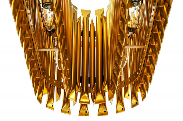 Lustra/candelabru auriu Dunne Long design extravagant, 172x30 cm, metal, 1162.S2 - King [4]