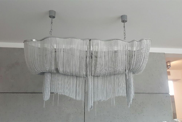 Lustra/candelabru design lux Beyle, 160x40 cm, aluminiu crom, 1080S3 - King [6]