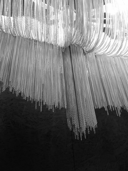Lustra/candelabru design lux Beyle, 160x40 cm, aluminiu crom, 1080S3 - King [5]
