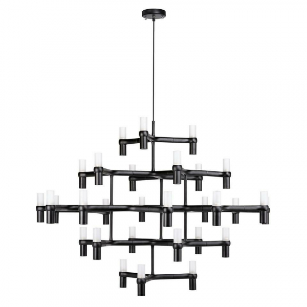 Lustra/candelabru design modern Oskar Grande, 30 de becuri, crom/auriu/negru, XCP9120-30.BLACK - King [2]